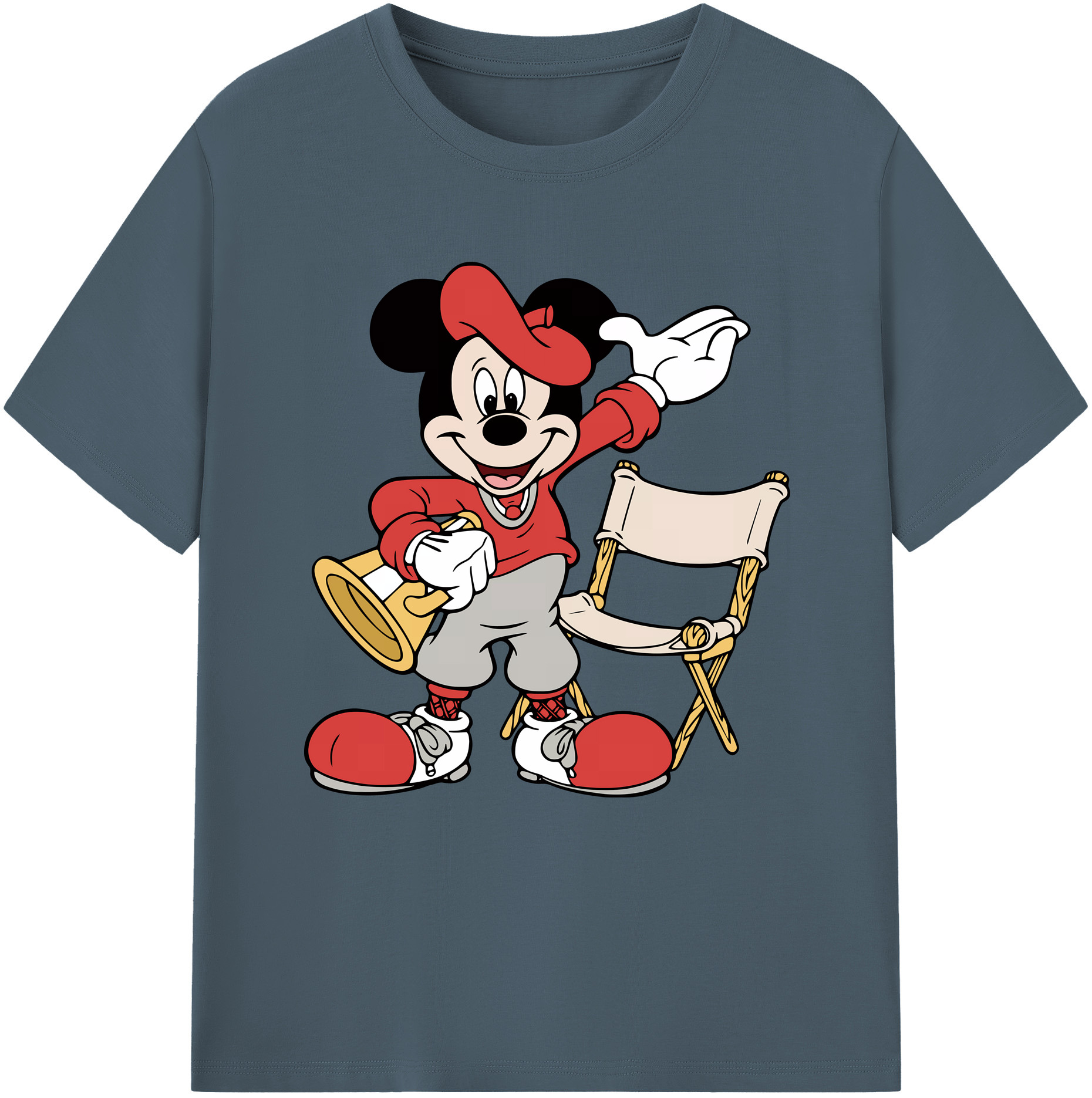 （画像用） ミッキーマウス Mickey Mouse 綿100％半袖Tシャツ（フロントプリント）